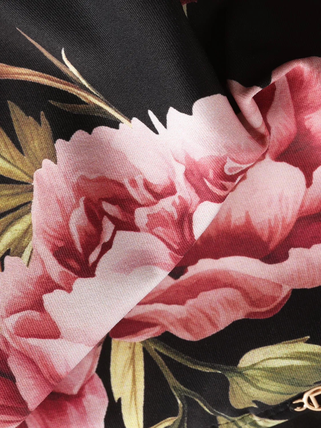 Бикини-шорты с цветочным принтом, модель Black Floral Next, черный — фото 2