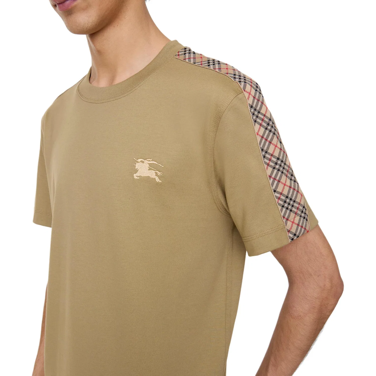 Футболка Burberry Slim Fit, мужская, цвет хаки — фото 4