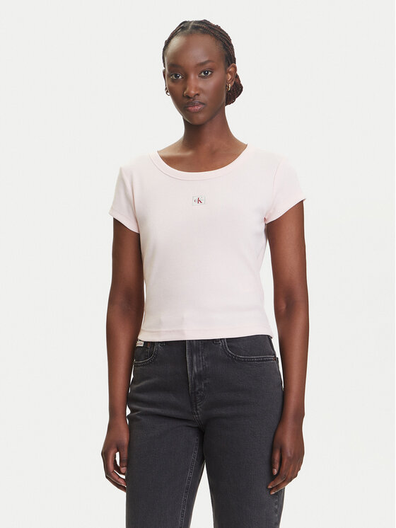

Облегающая футболка LV047C200G Calvin Klein Jeans, розовый