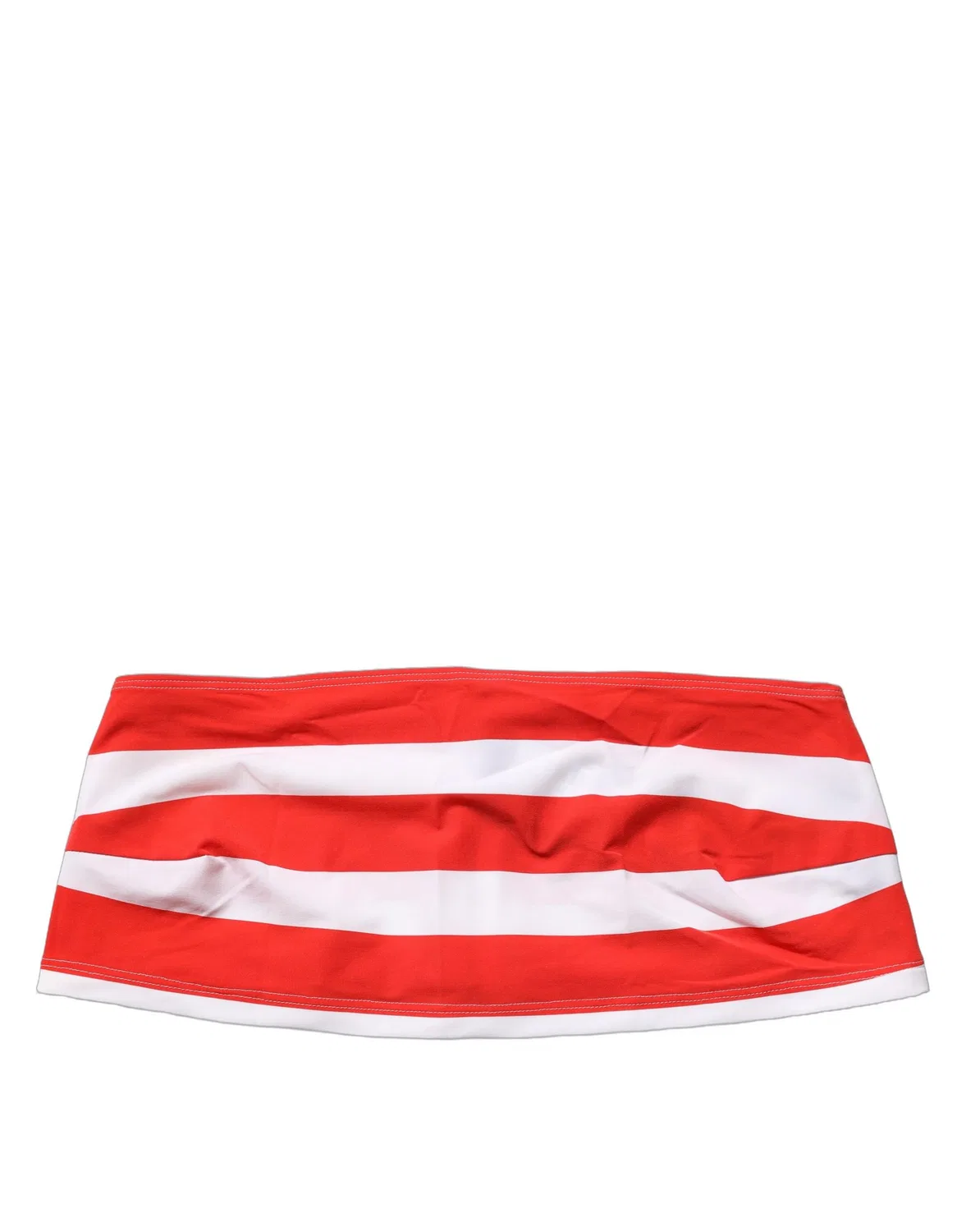 Женский топ-бандо с полосатым принтом Cropped Tube Top Dolce & Gabbana, White and Red