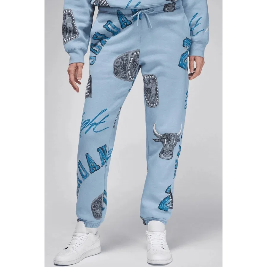 Женские спортивные брюки из футера с эластичным поясом Jordan Brooklyn Fleece Nike, Белый