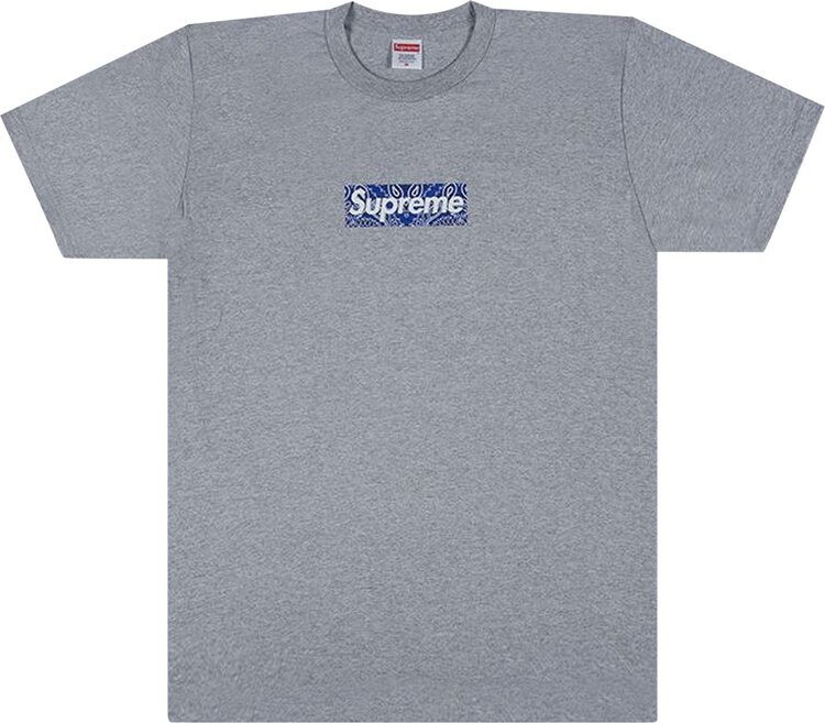 

Футболка Supreme Bandana Box Logo Tee 'Heather Grey', серый