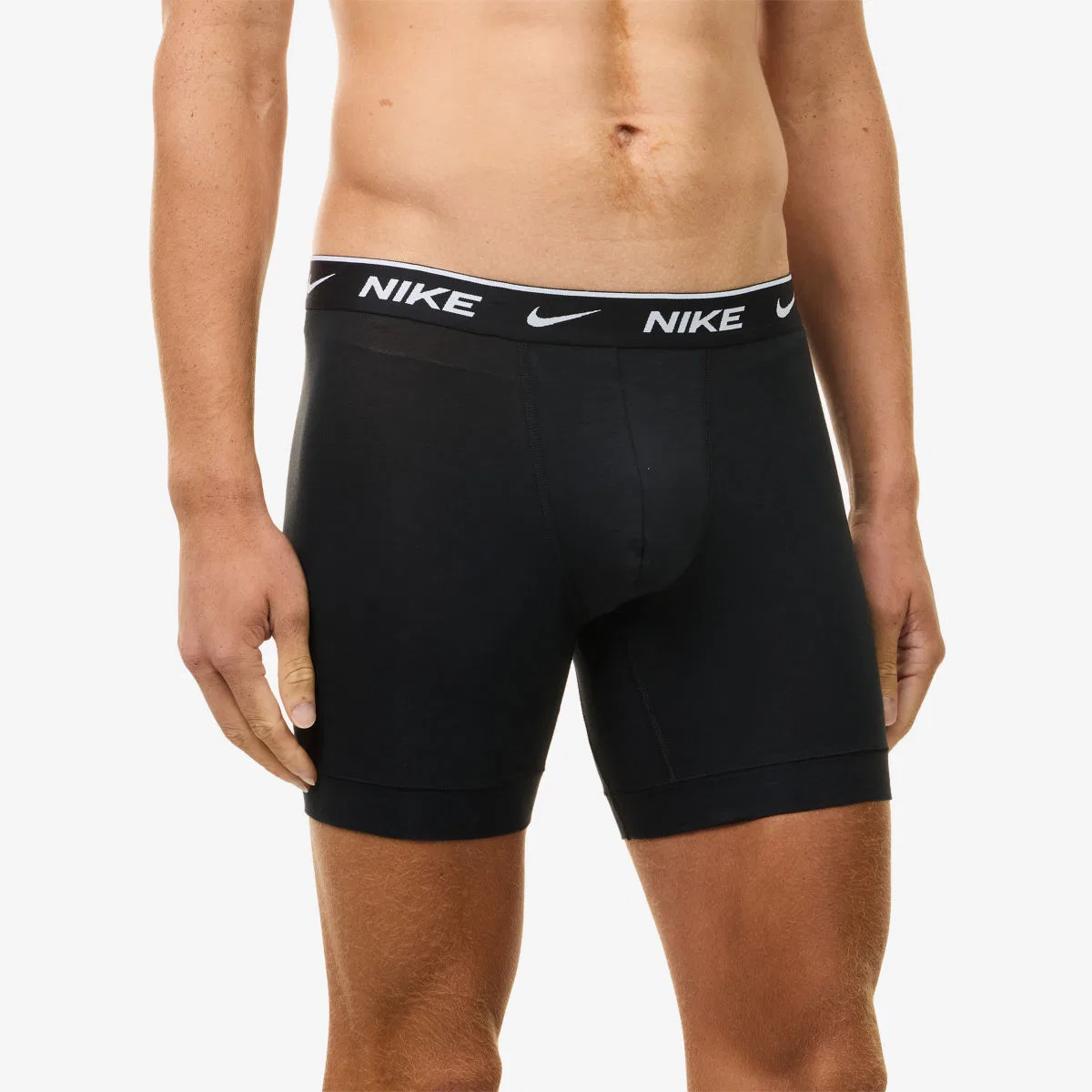 Комплект из трех боксеров из эластичного хлопка с фирменным поясом Nike, черный — фото 3