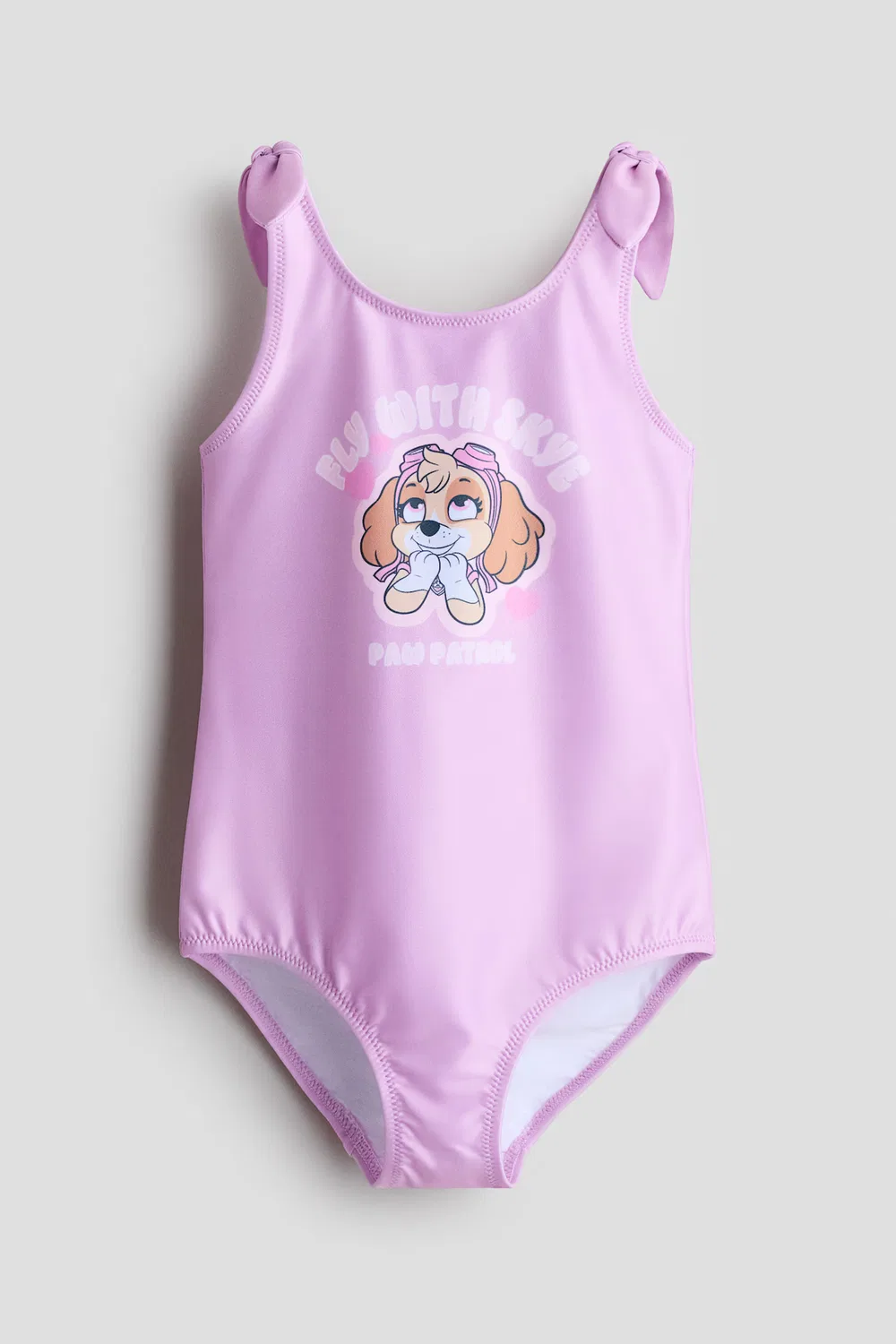 Купальник с принтом и декоративным узлом H&M, Lila/Paw Patrol