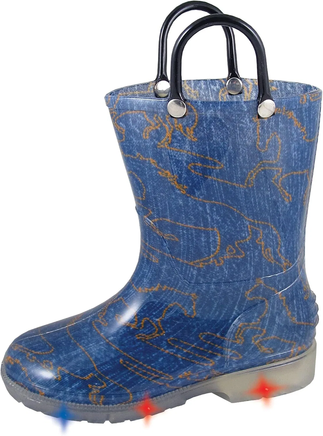 Детские ботинки для мальчиков с принтом Starlight Denim Blue Smoky Mountain Boots, Blue — фото 2