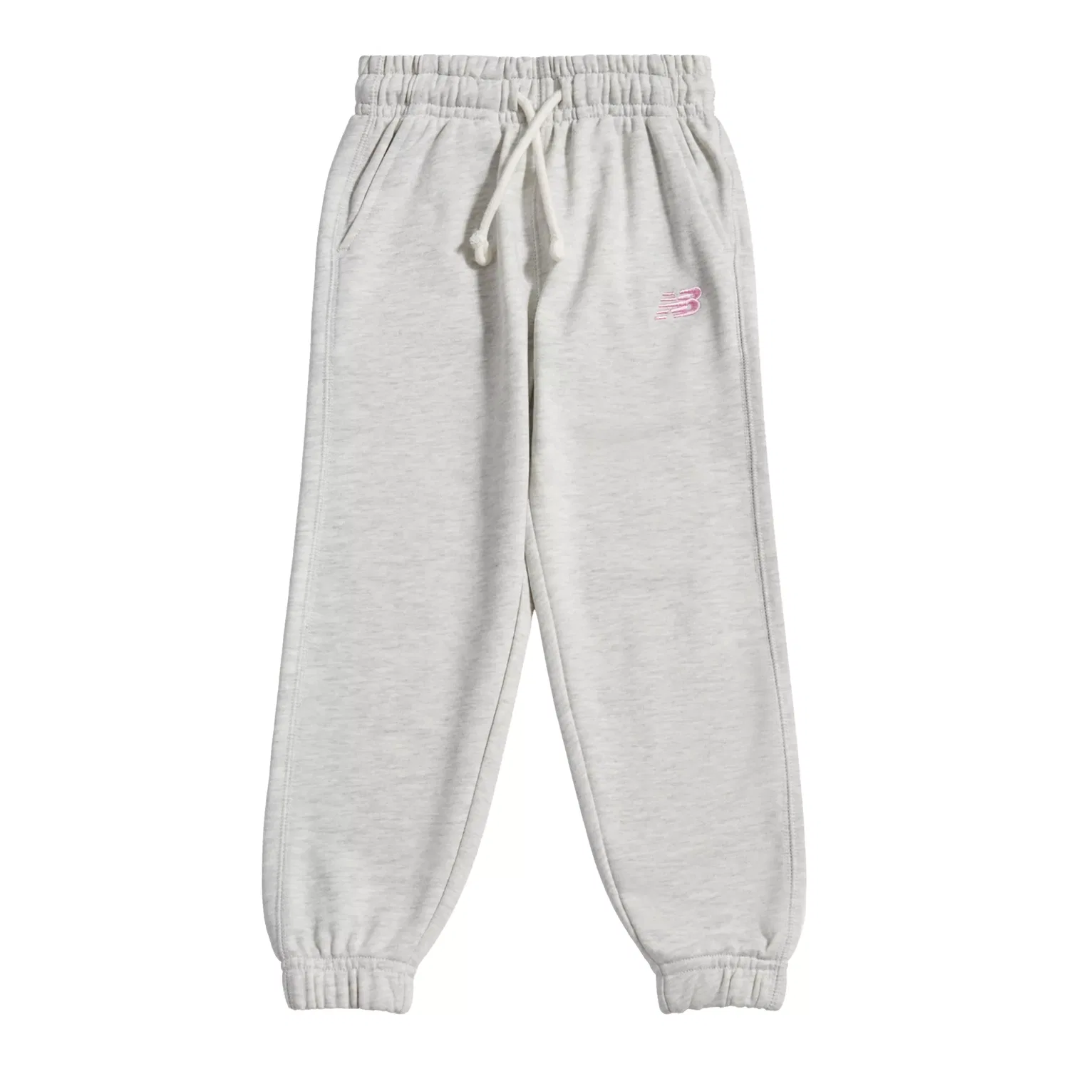 Детские спортивные штаны на шнурке из футера FT Small Logo New Balance, Ash Heather With Grey