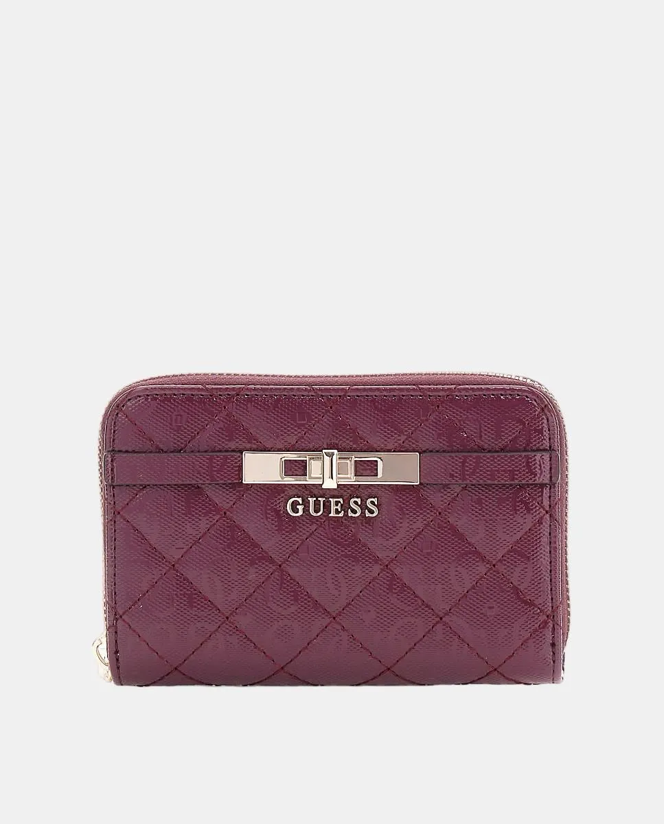 

Средний кошелек на молнии Guess, бордовый