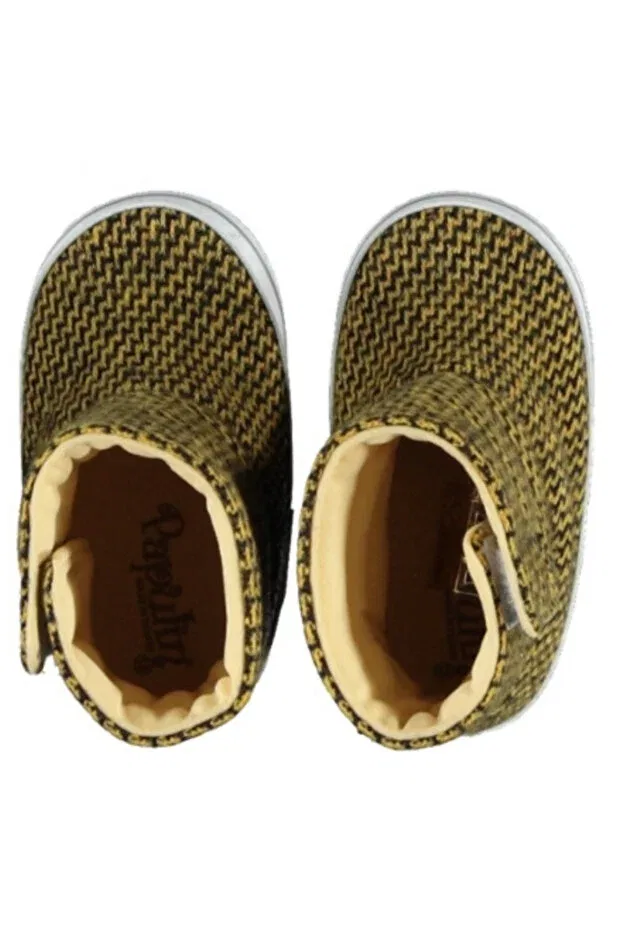 Детские пинетки для новорожденных без каблука First step winter booties Babexi, Yellow
