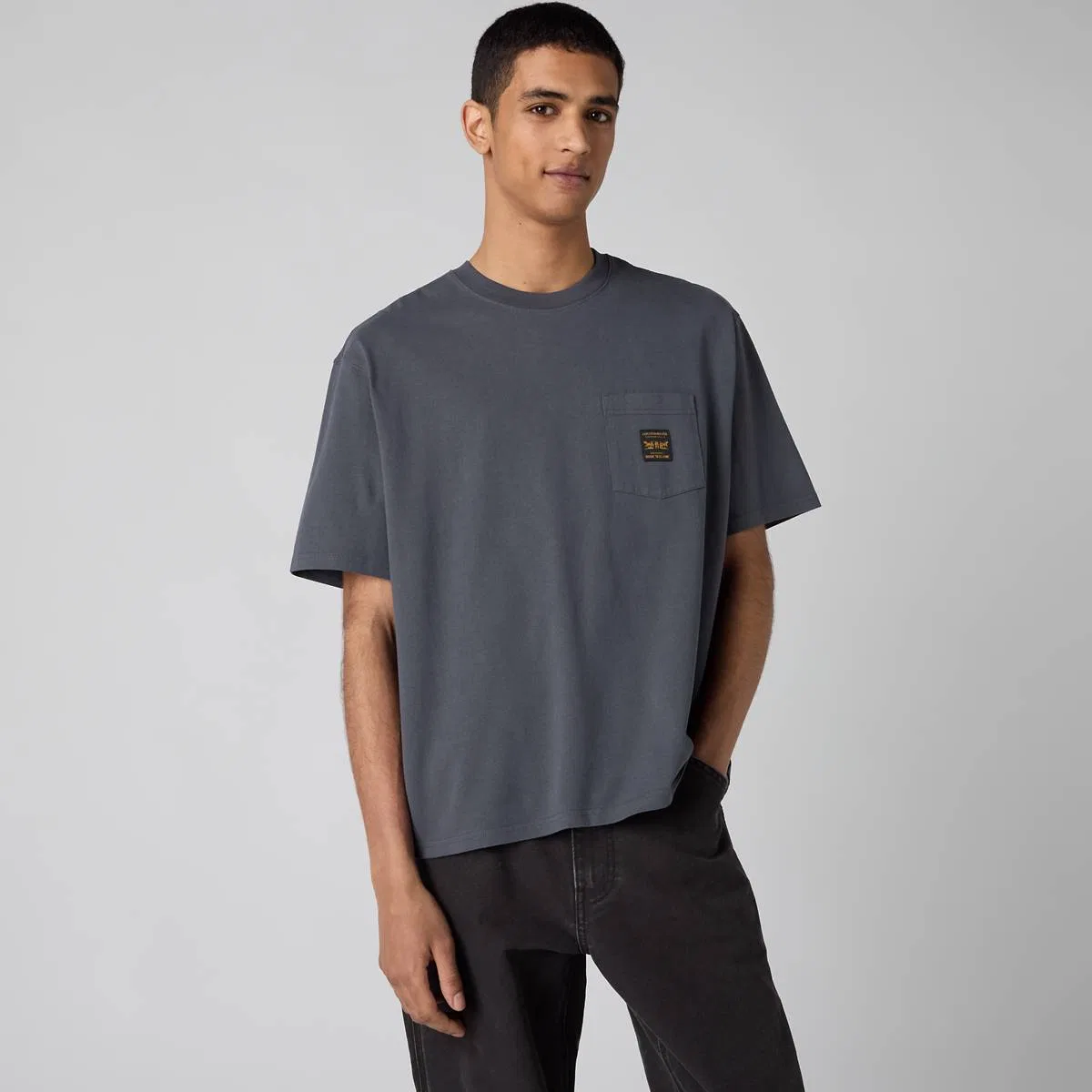 Рабочая футболка с коротким рукавом и карманом Levi's, Periscope - Grey