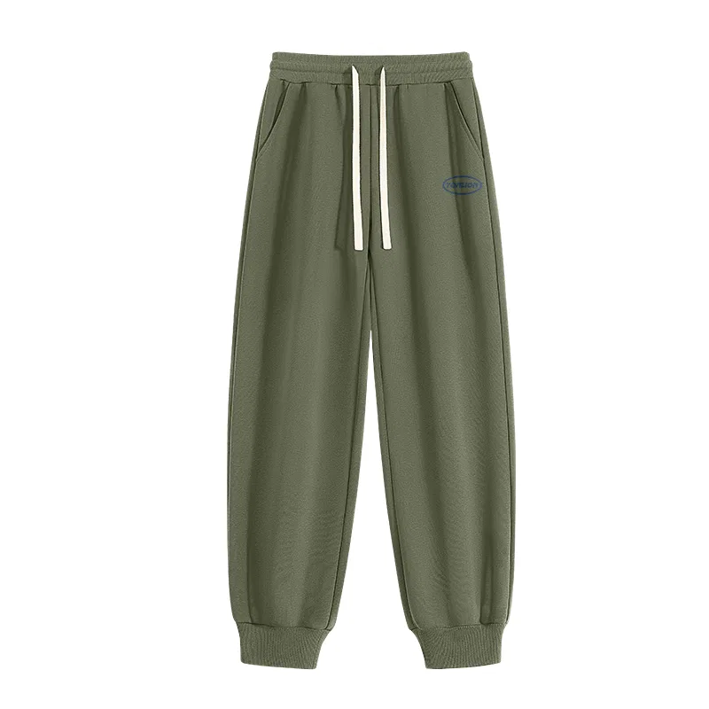 Детские хлопковые брюки с начесом Tonlion, Grey Green