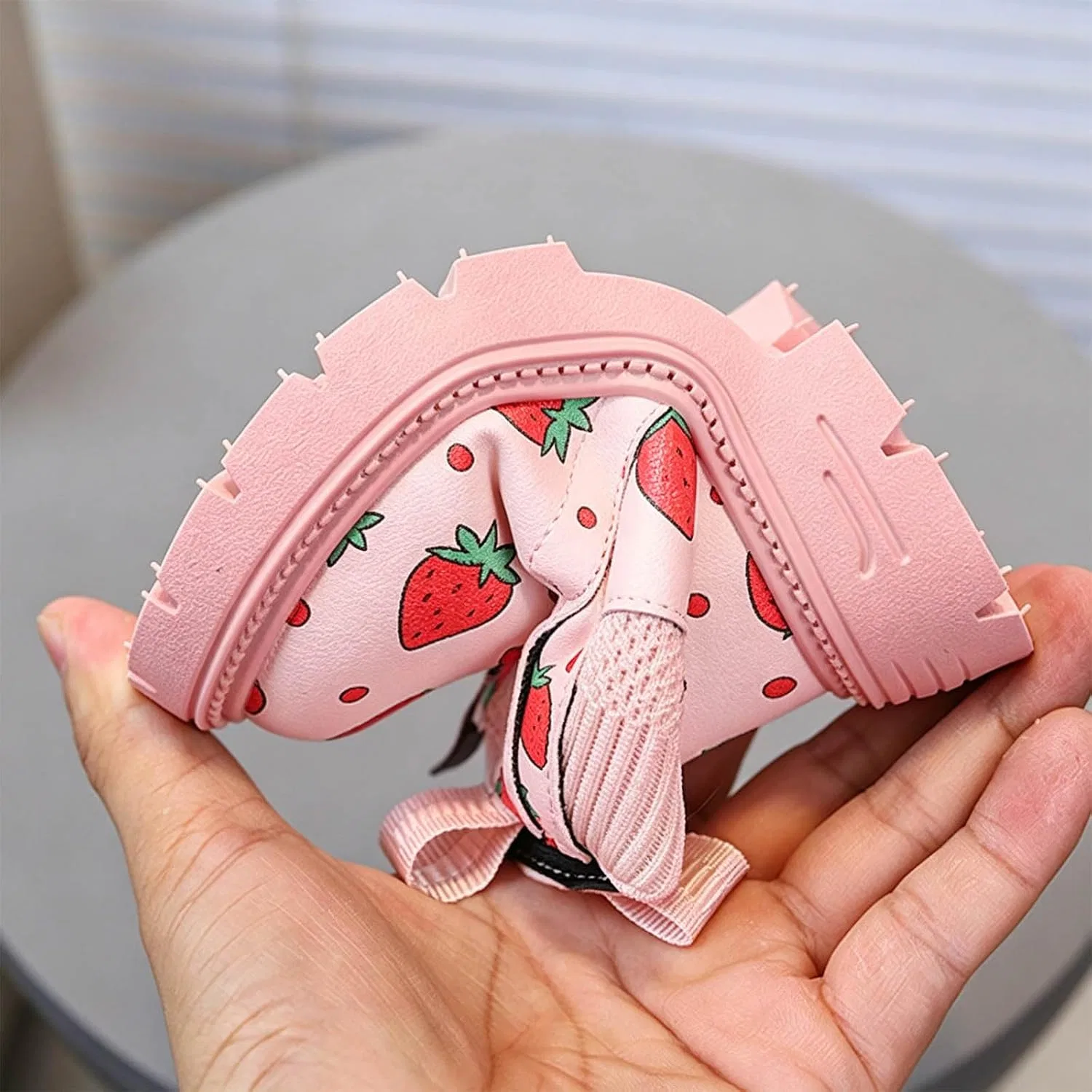 Детские ботинки для девочек с принтом SHOPESSA, Pink — фото 2