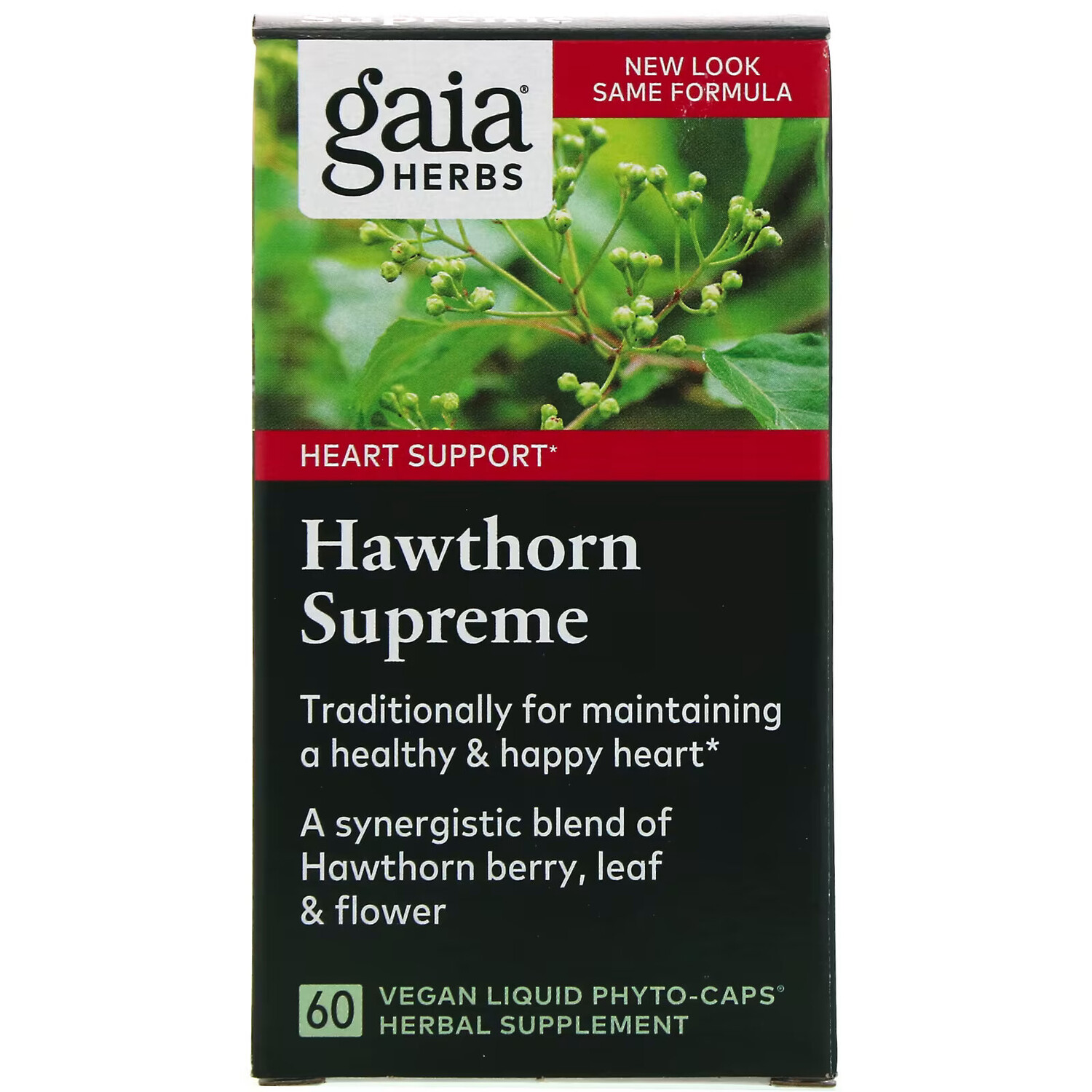 

Gaia Herbs, Hawthorn Supreme, 60 растительных капсул с жидкостью