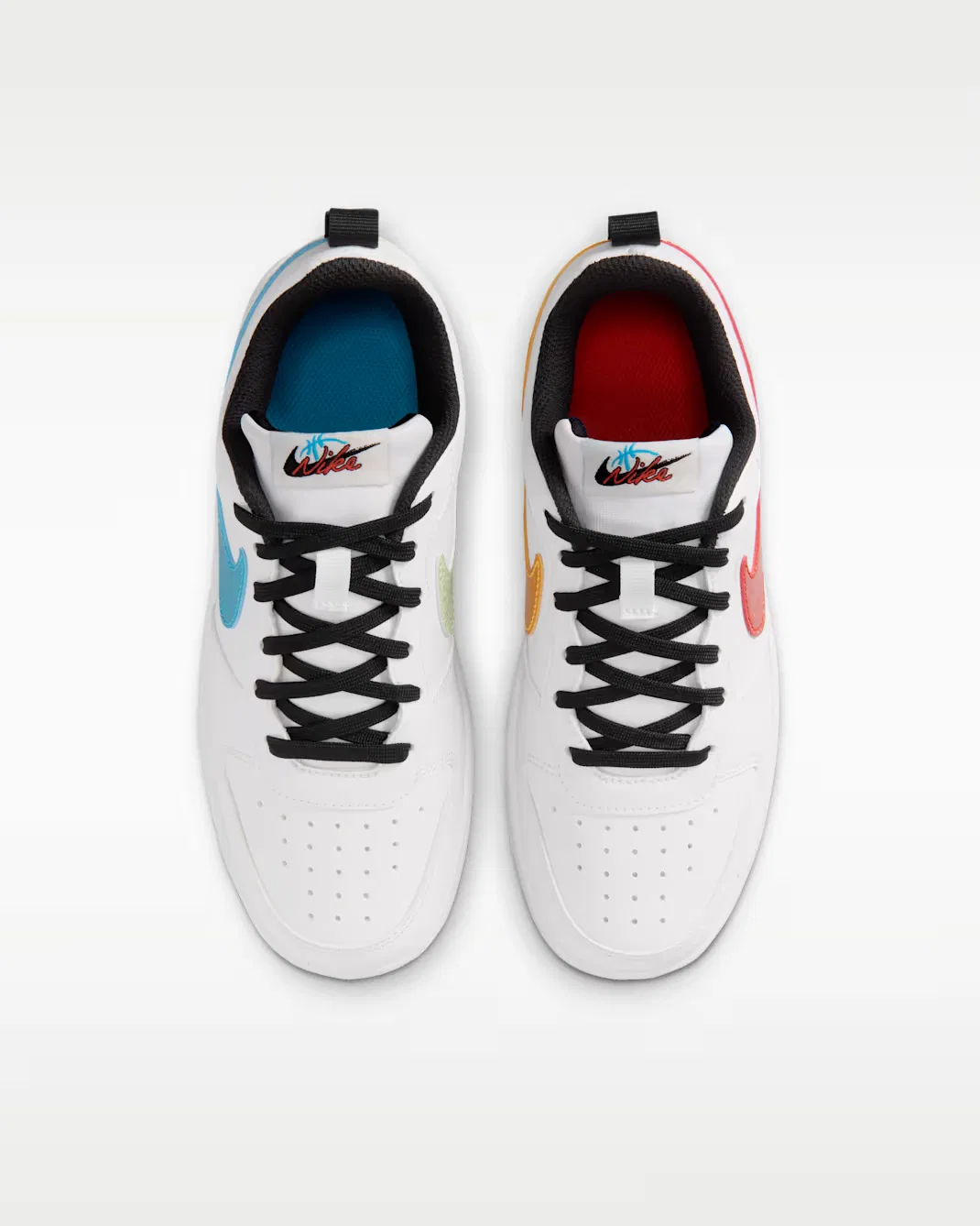 Кроссовки для детей постарше Nike Court Borough Low, White/Picante Red/Barely Volt/Current Blue — фото 4