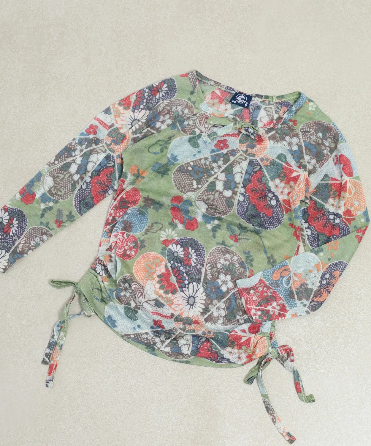 Детская блузка с длинным рукавом с принтом, модель Kimono Print FUNALIVE, Green