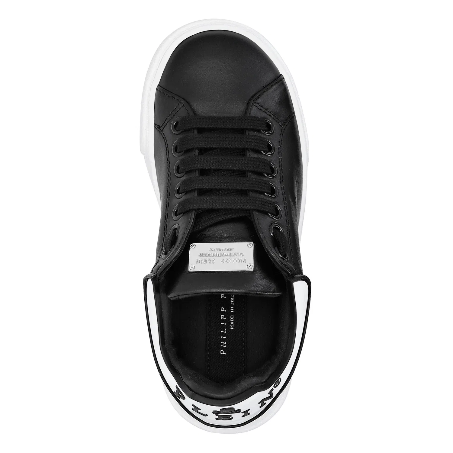 Детские кроссовки с люксовой эстетикой PHILIPP PLEIN Big Bang, Black/White — фото 2