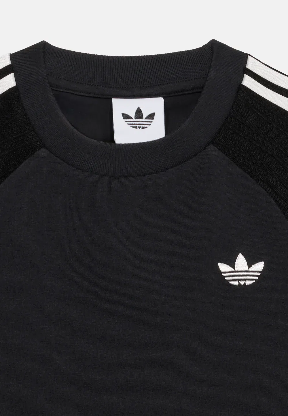 Футболка в полоску для подростков - базовая футболка Adidas Originals, Black — фото 4