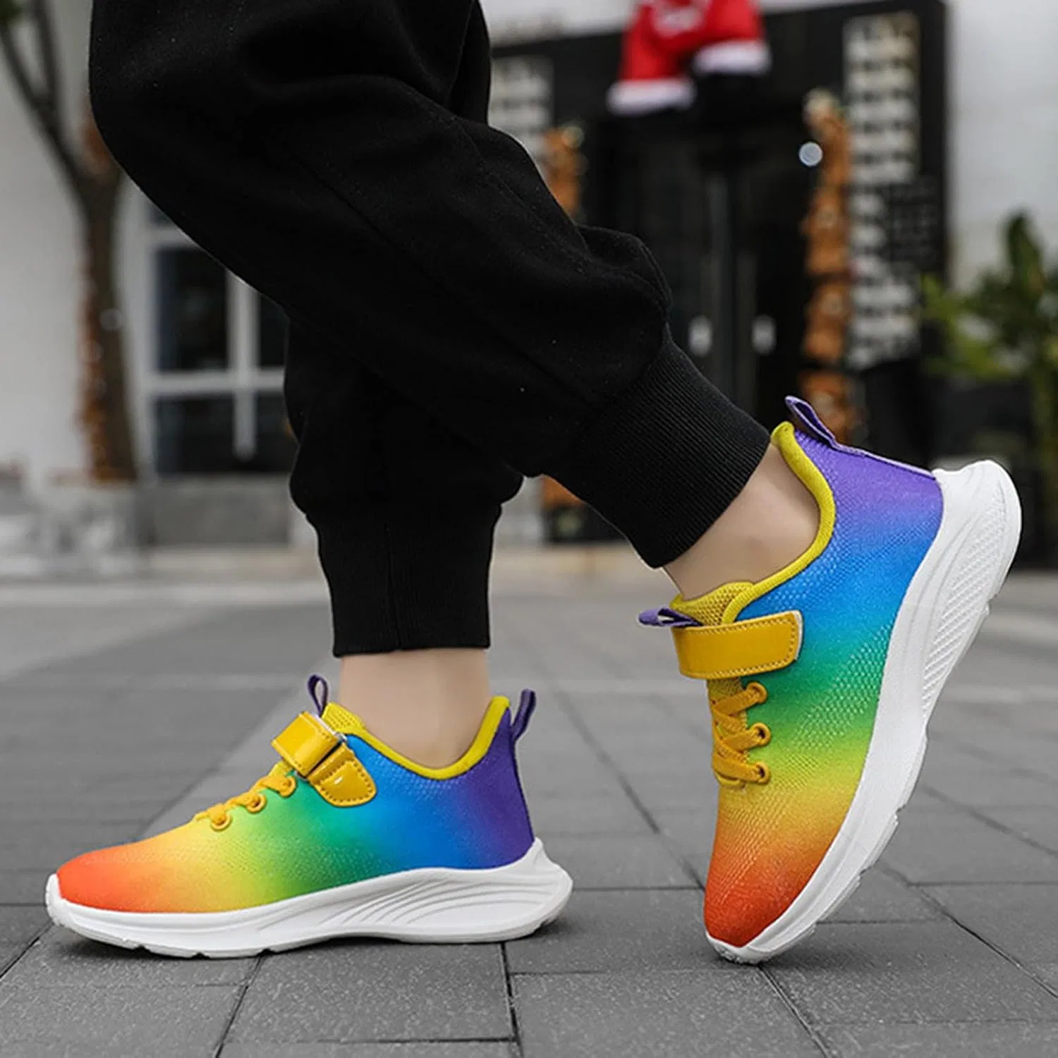 Детские кроссовки для мальчиков и девочек с легким дышащим верхом, Multicolour — фото 4