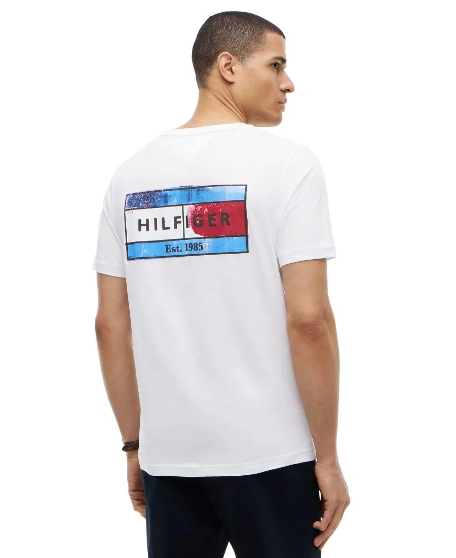 Футболка с принтом Brand Love Back Flag Tommy Hilfiger, White