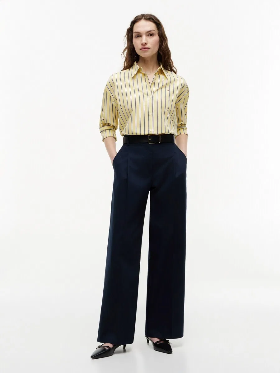 Блузка TOMMY HILFIGER "Boxy Fit" желтого цвета — фото 4