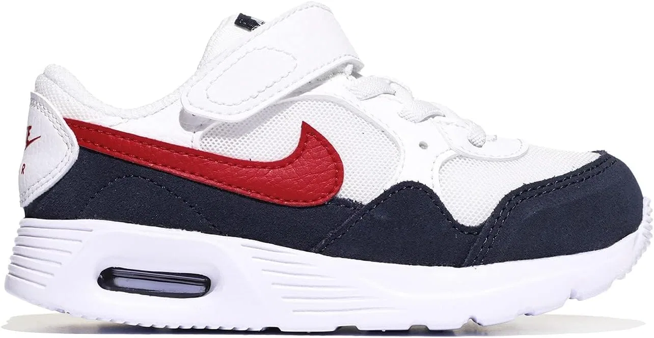 Детские кроссовки для мальчиков Air Max Sc Nike, White/University Red/Obsidian — фото 4