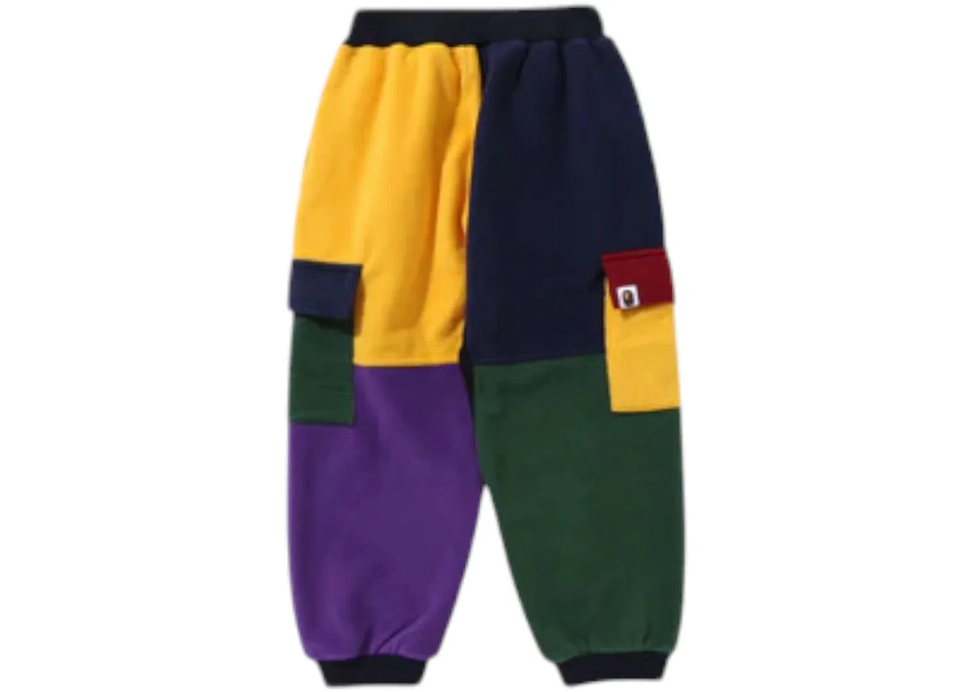 Детские штаны с принтом Ape Head Color Block Fleece BAPE, мультиколор — фото 2