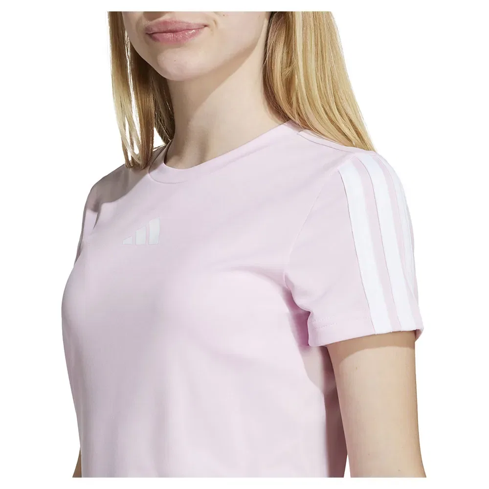 Футболка с коротким рукавом Training Essentials 3 Stripes Adidas, розовый — фото 4