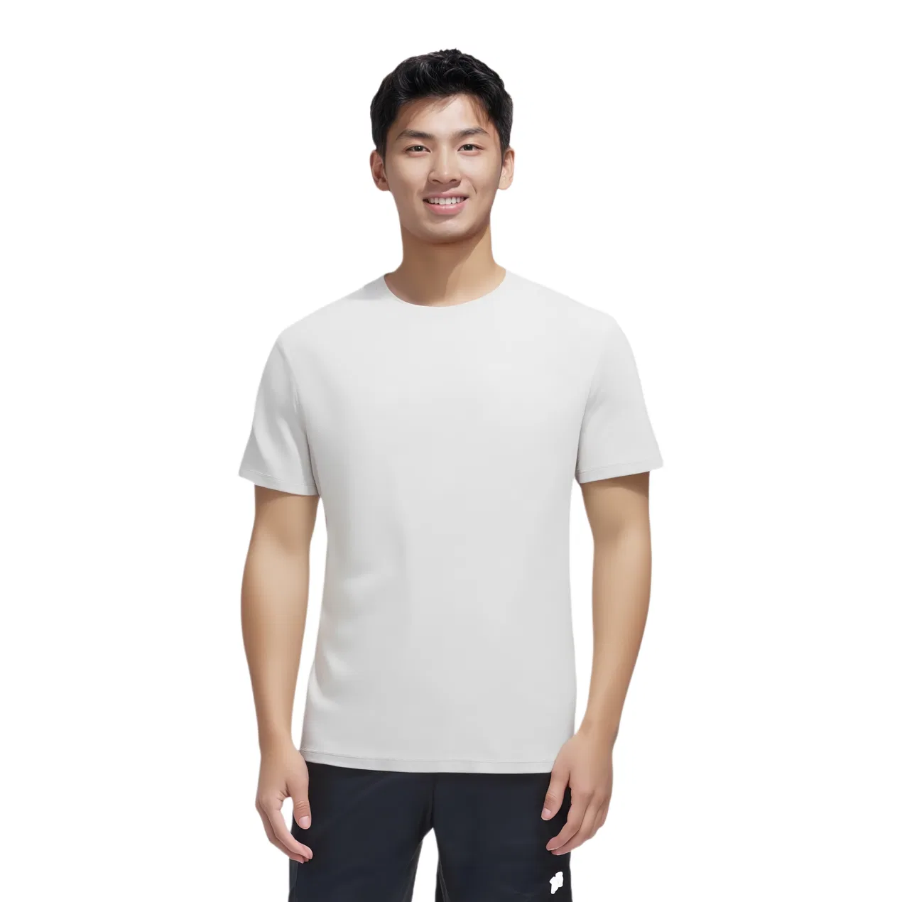 Мужская футболка с круглым вырезом Pearl Gray ZARA, Pearl Gray — фото 4