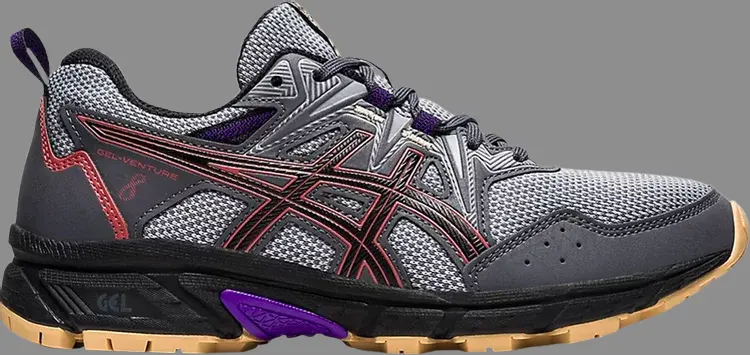 

Кроссовки wmns gel venture 8 wide 'carrier grey red brick' Asics, серый