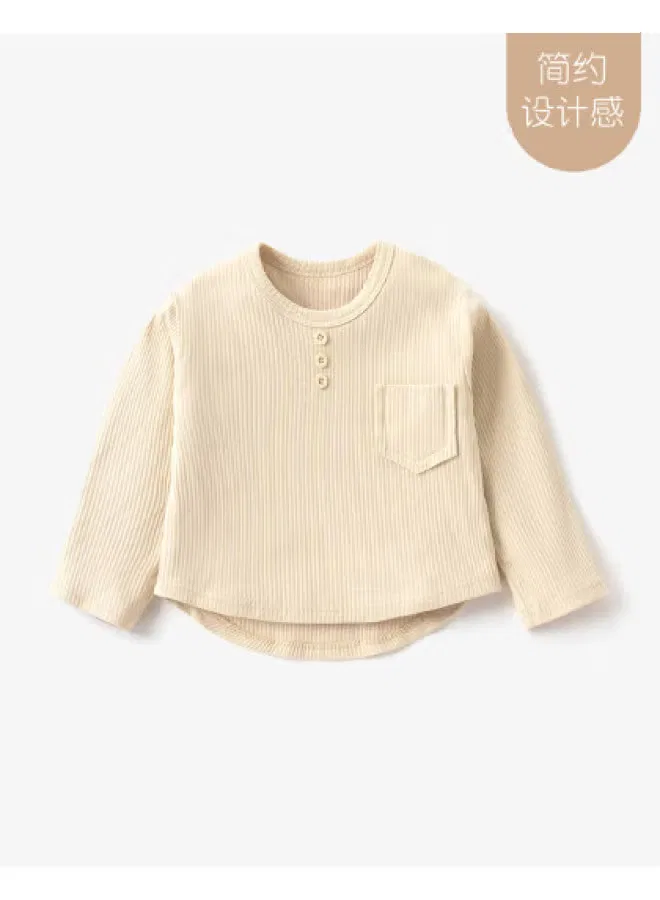 Лонгслив однотонный детский Doxiluka, молочно-абрикосовый