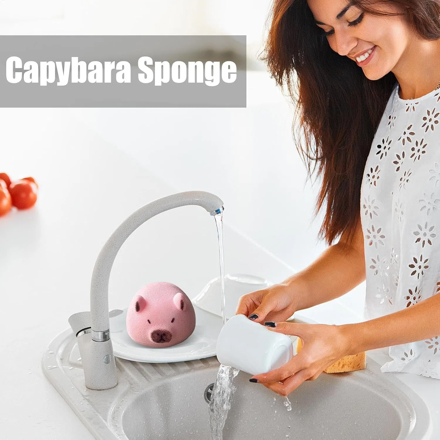 Мочалка для душа Capybara Bath Sponge, розовый Generic — фото 2