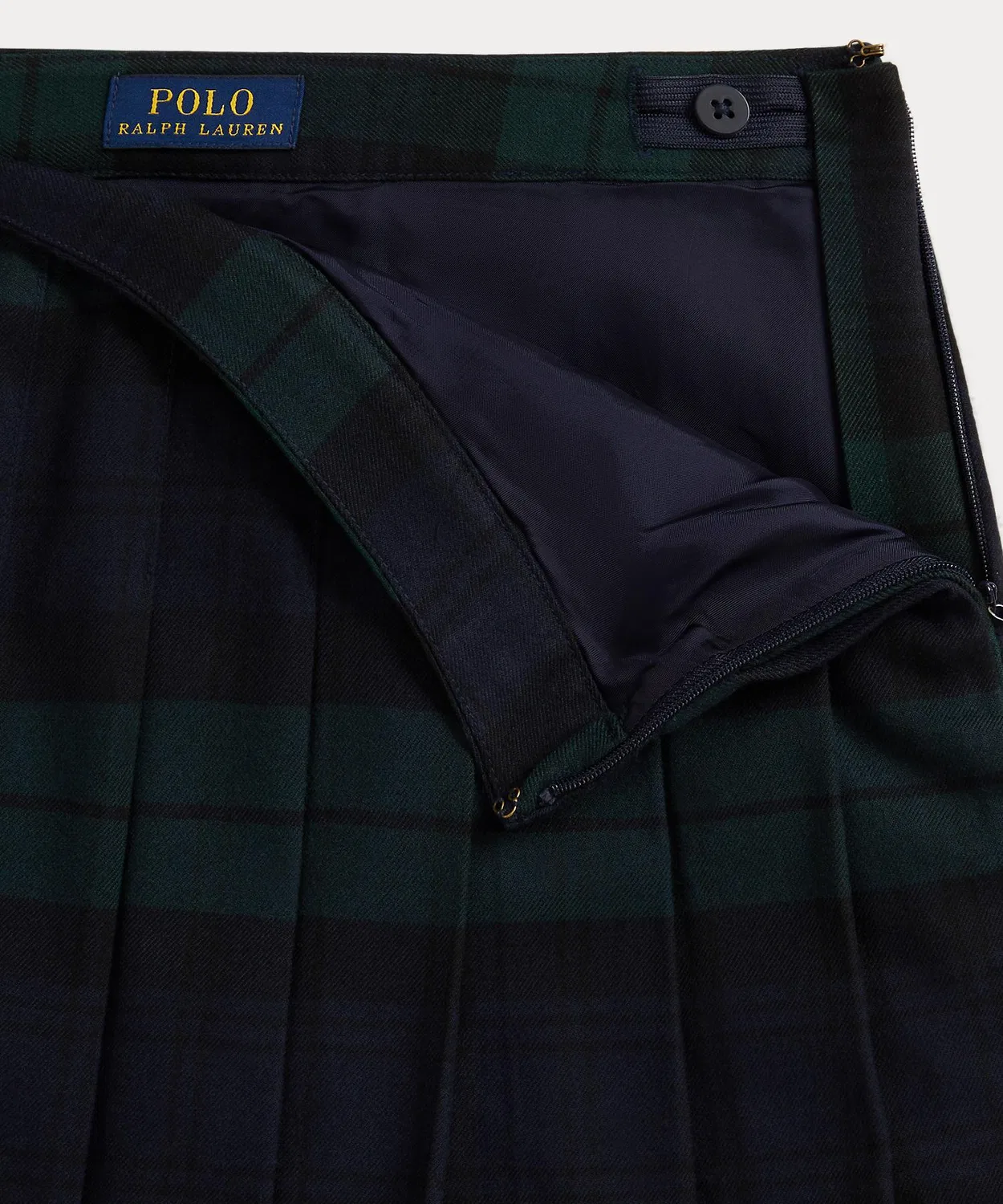 Детская плиссированная юбка в клетку с регулируемой талией POLO RALPH LAUREN CHILDRENSWEAR, Black — фото 3