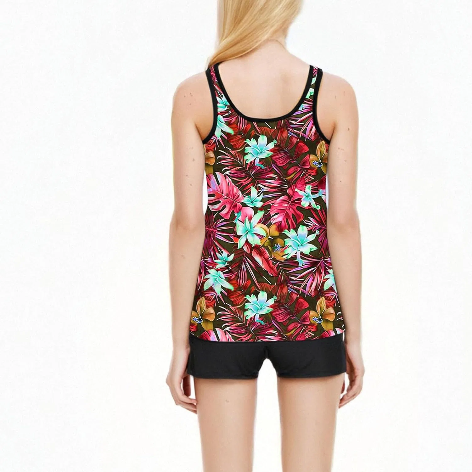 Женский танкини-комплект с контролем живота Tropical Hawaii Beachwear, Red — фото 3