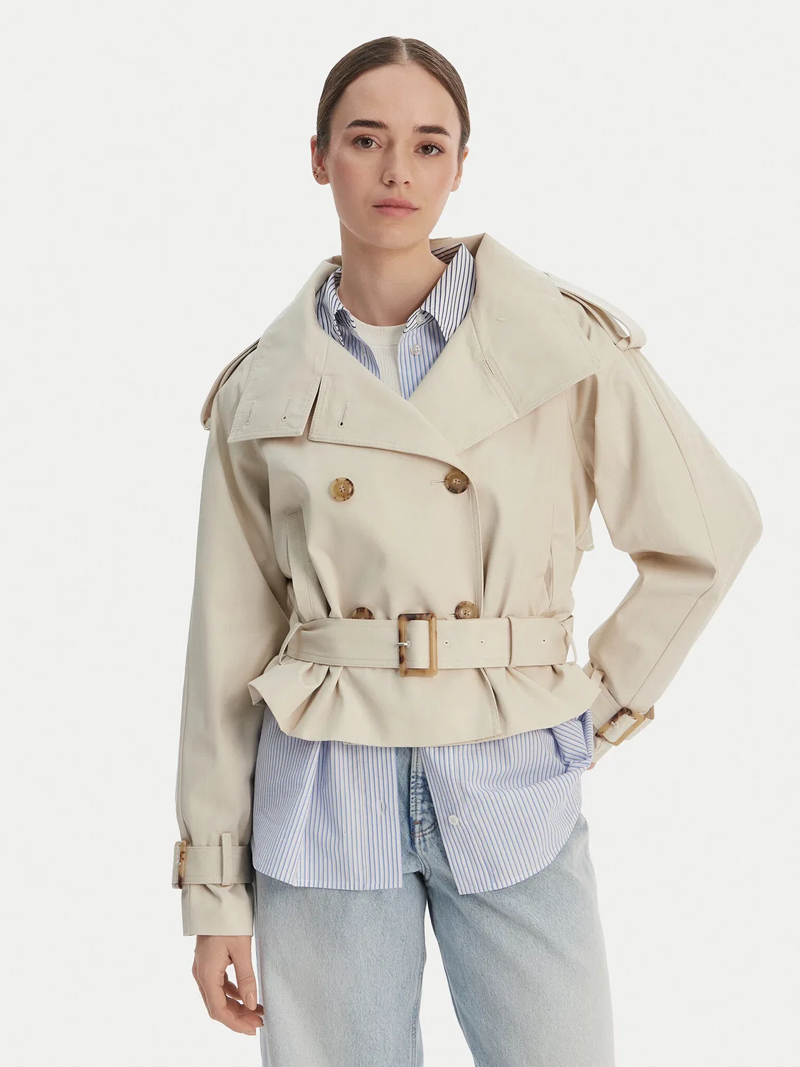 Женский тренч оверсайз Tommy Hilfiger, бежевый