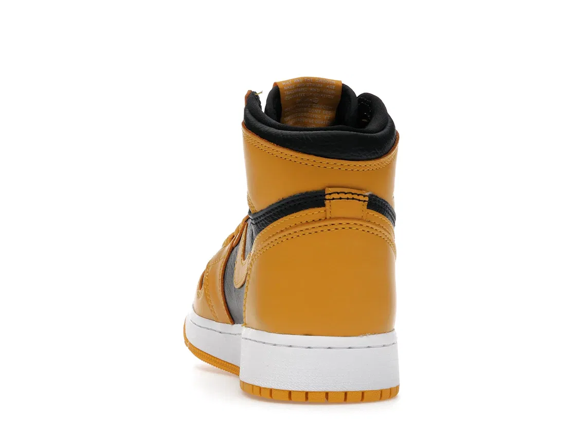 Детские кроссовки Lifestyle с длинным шнурованием Jordan 1 Retro High OG Pollen Jordan, Pollen/Black-White — фото 4
