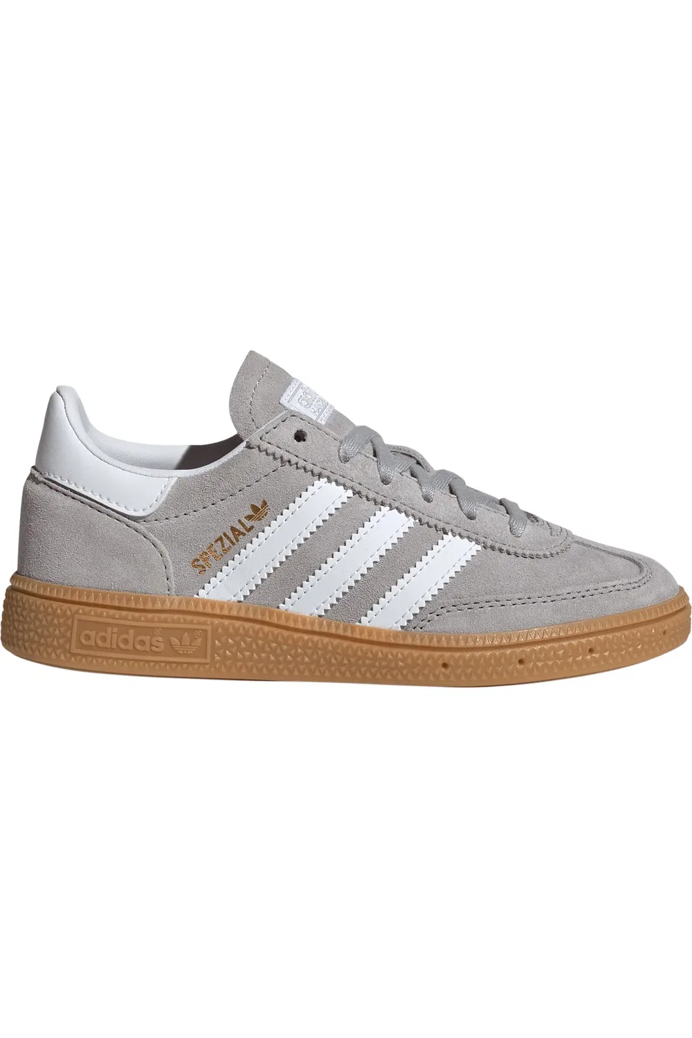 Кроссовки детские для гандбола Handball Spezial adidas, Grey/White/Gum — фото 3