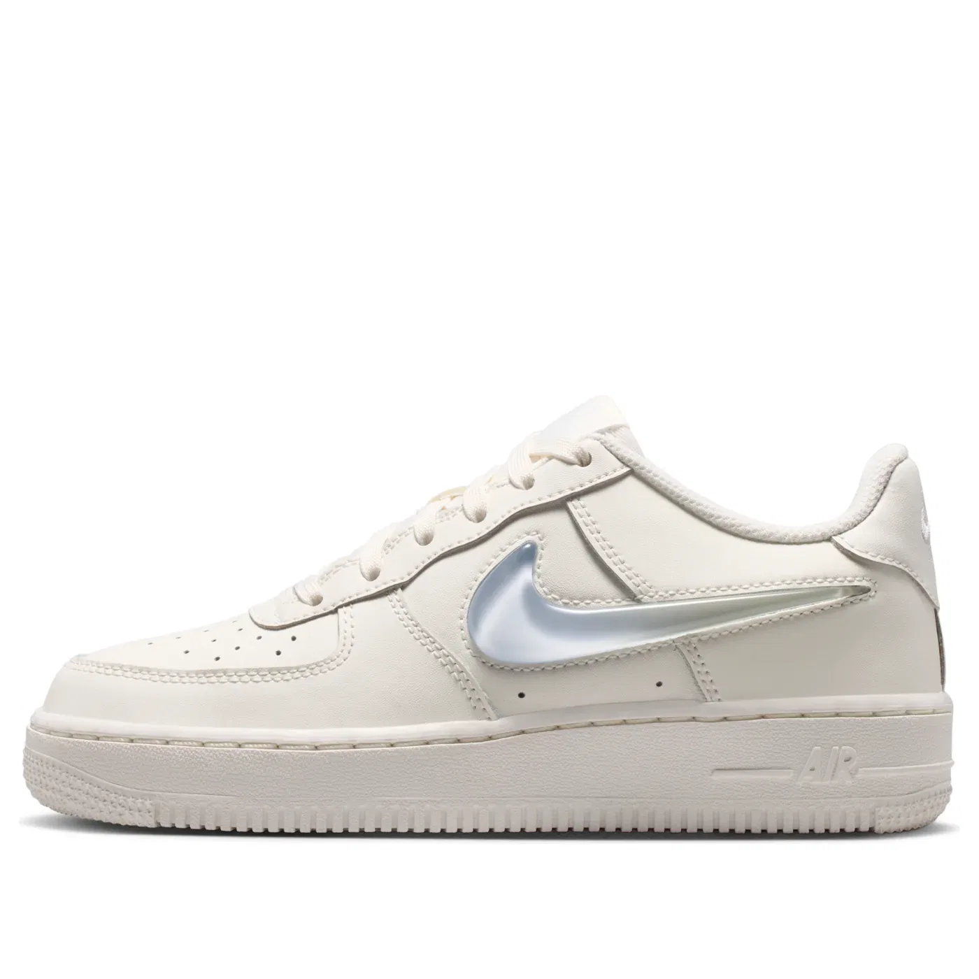 Детские кроссовки с кожаным верхом Air Force 1 'Sail Football Grey' Nike, Sail/Football Grey