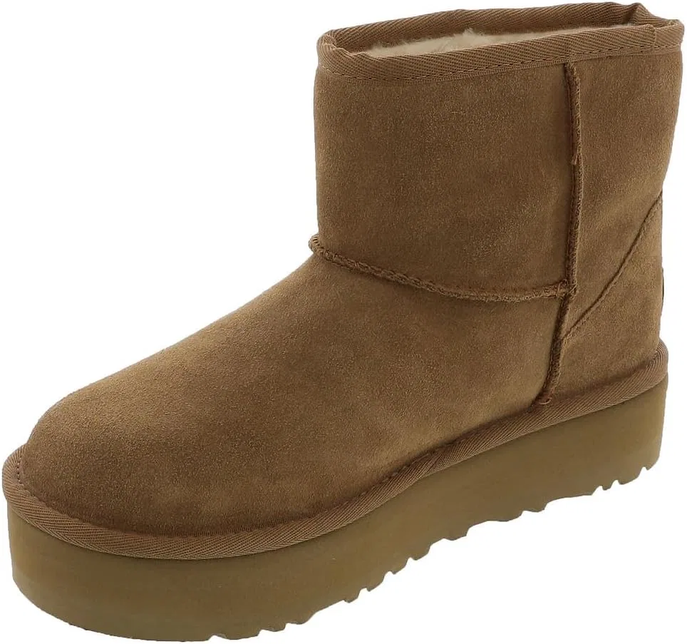 Детские ботинки для девочек Classic Mini Platform UGG, Chestnut — фото 4