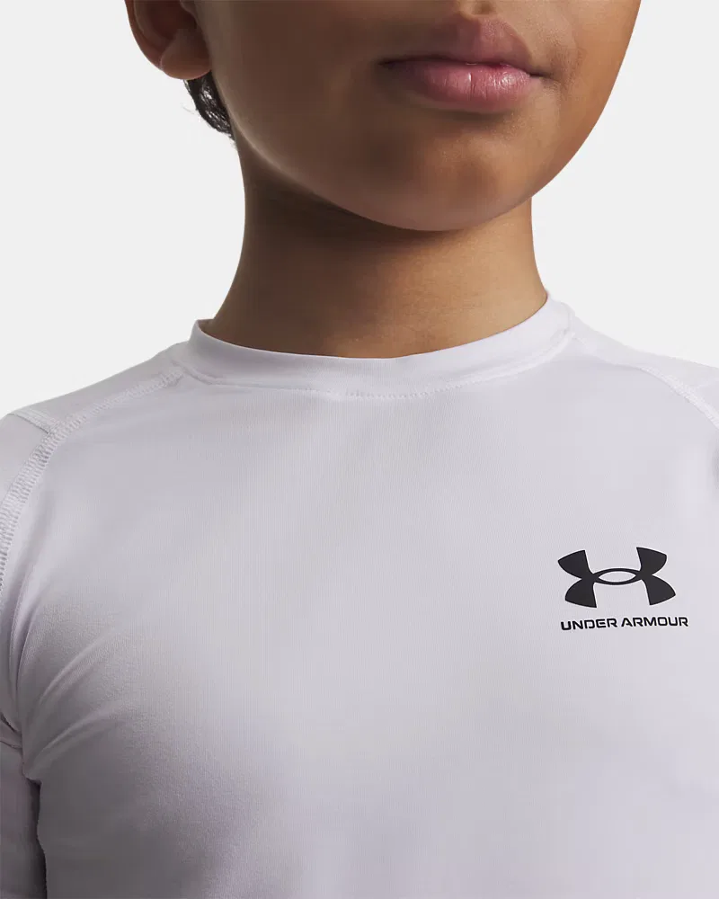 Лонгслив ультралегкий влагоотводящий HeatGear Armour UnderArmour, White/Black — фото 3