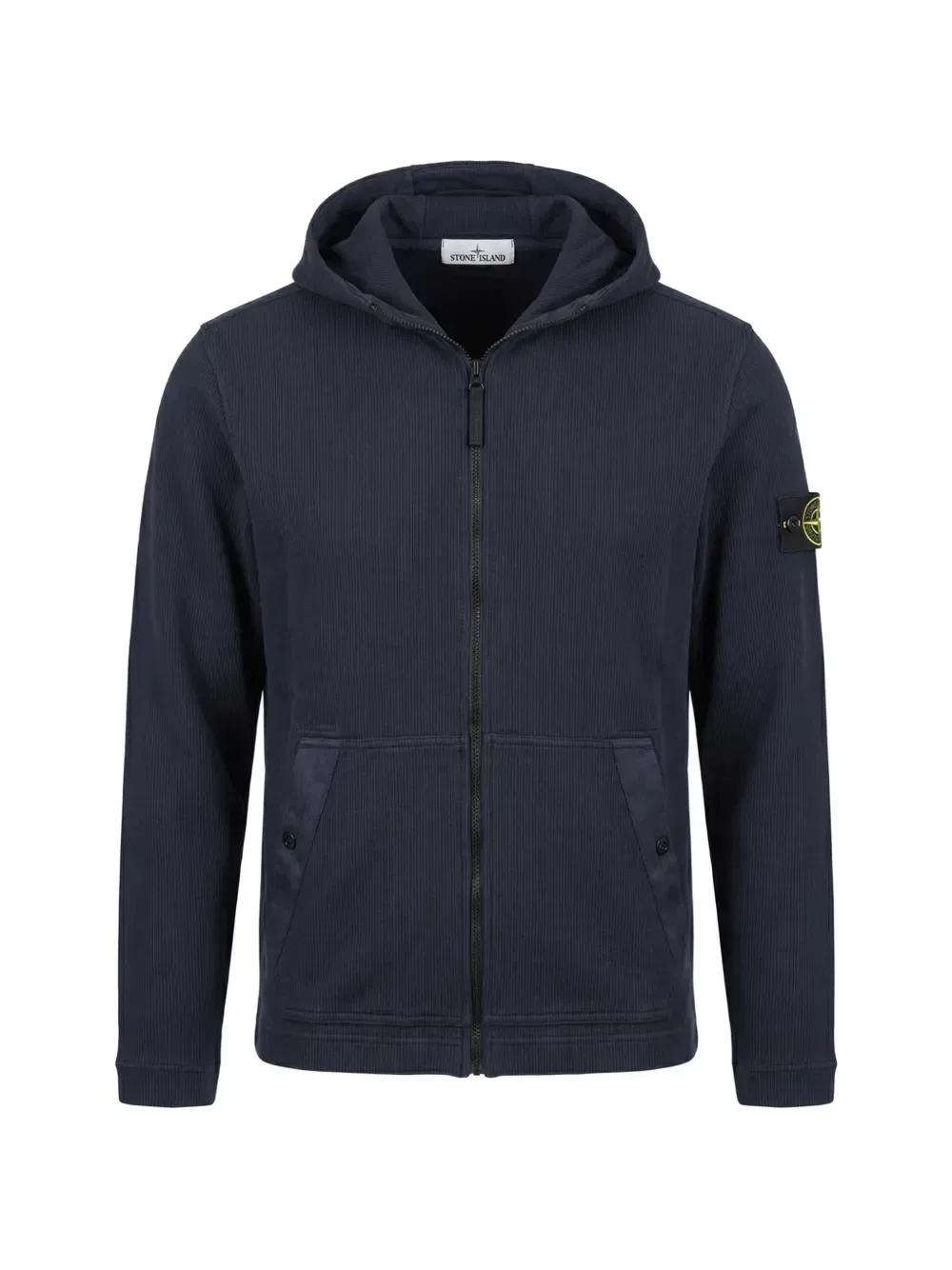 Худи на молнии с нашивкой-логотипом Stone Island, синий