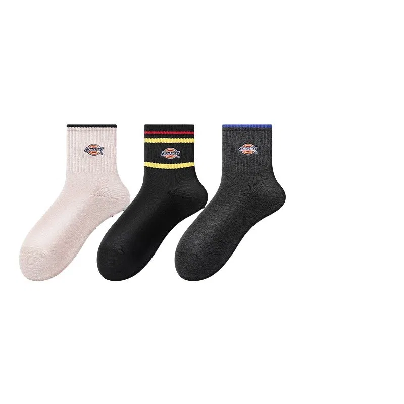 Детские носки с принтом, комплект из 3 пар, Dickies, Light Khaki/Black Yellow/Heather Gray