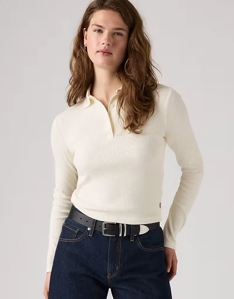Поло Rory с длинным рукавом Levi's, белый — фото 4