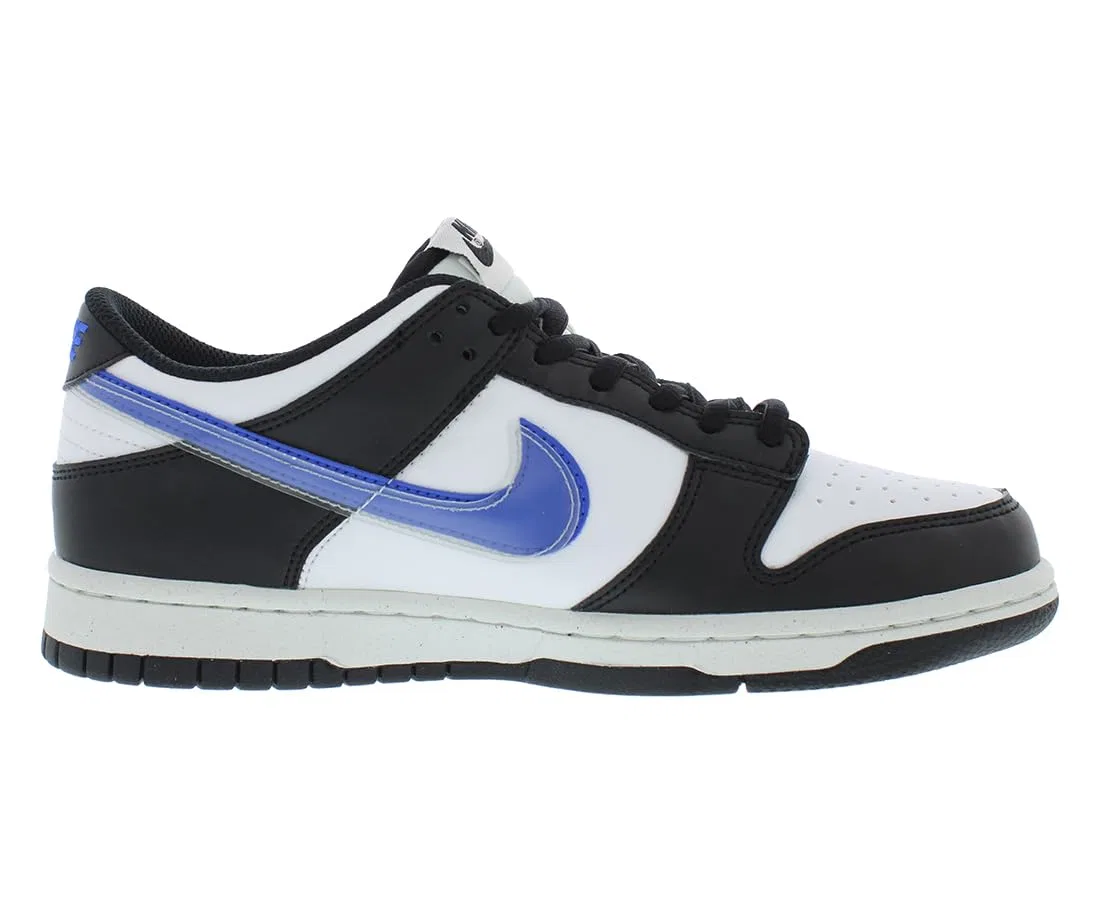 Детские кроссовки с принтом NIKE Dunk Low NIKE, Black Black Hyper Royal — фото 3