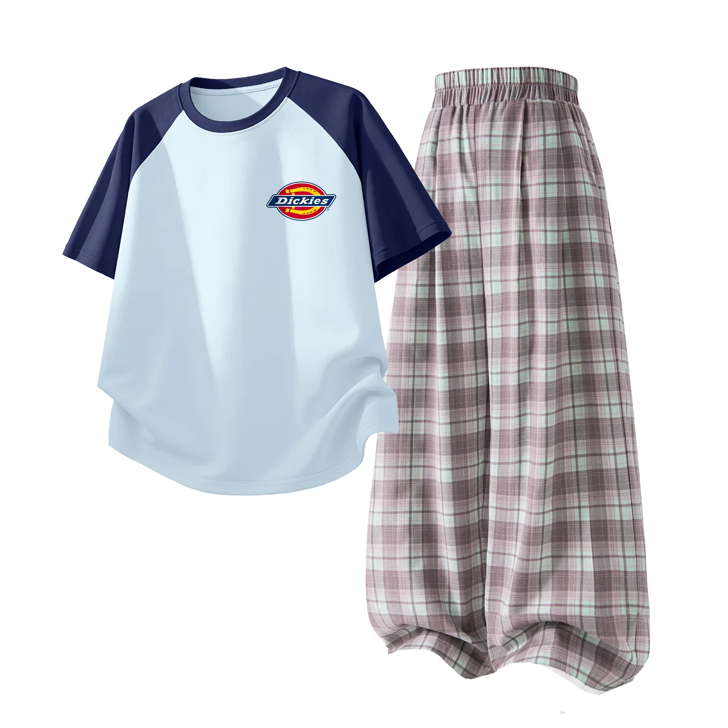 Детский спортивный костюм с круглым вырезом Dickies, Clear Blue/Solid Pink