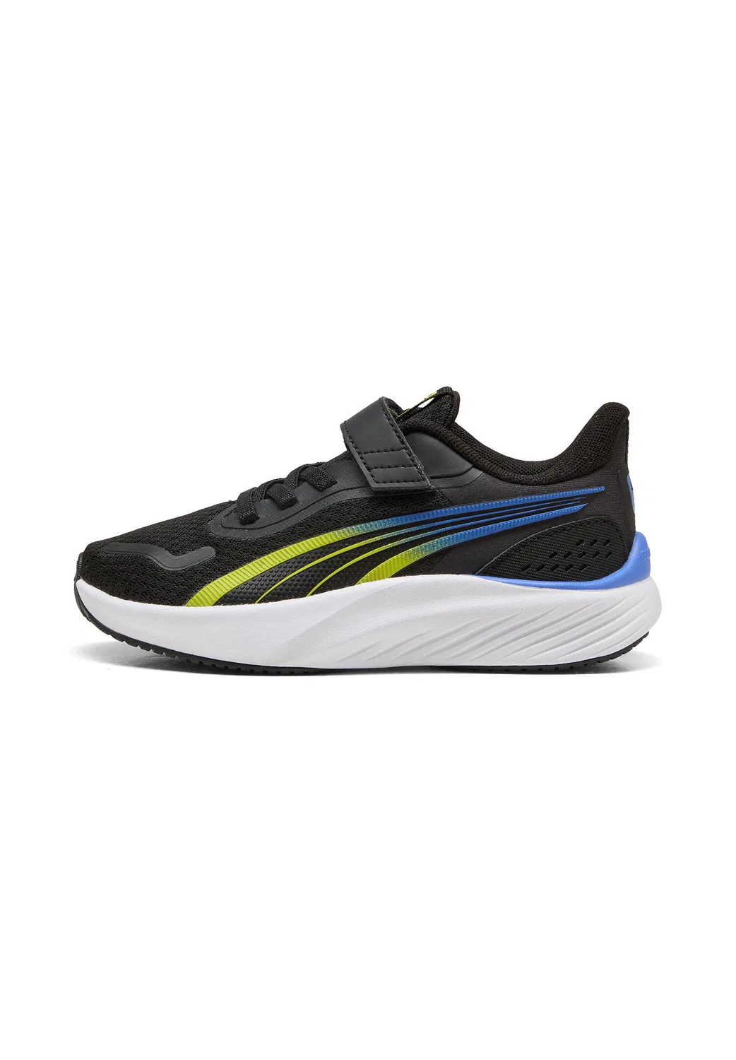 Детские кроссовки с дышащим верхом Pounce Lite Puma, Schwarz Grun Schwarz — фото 2