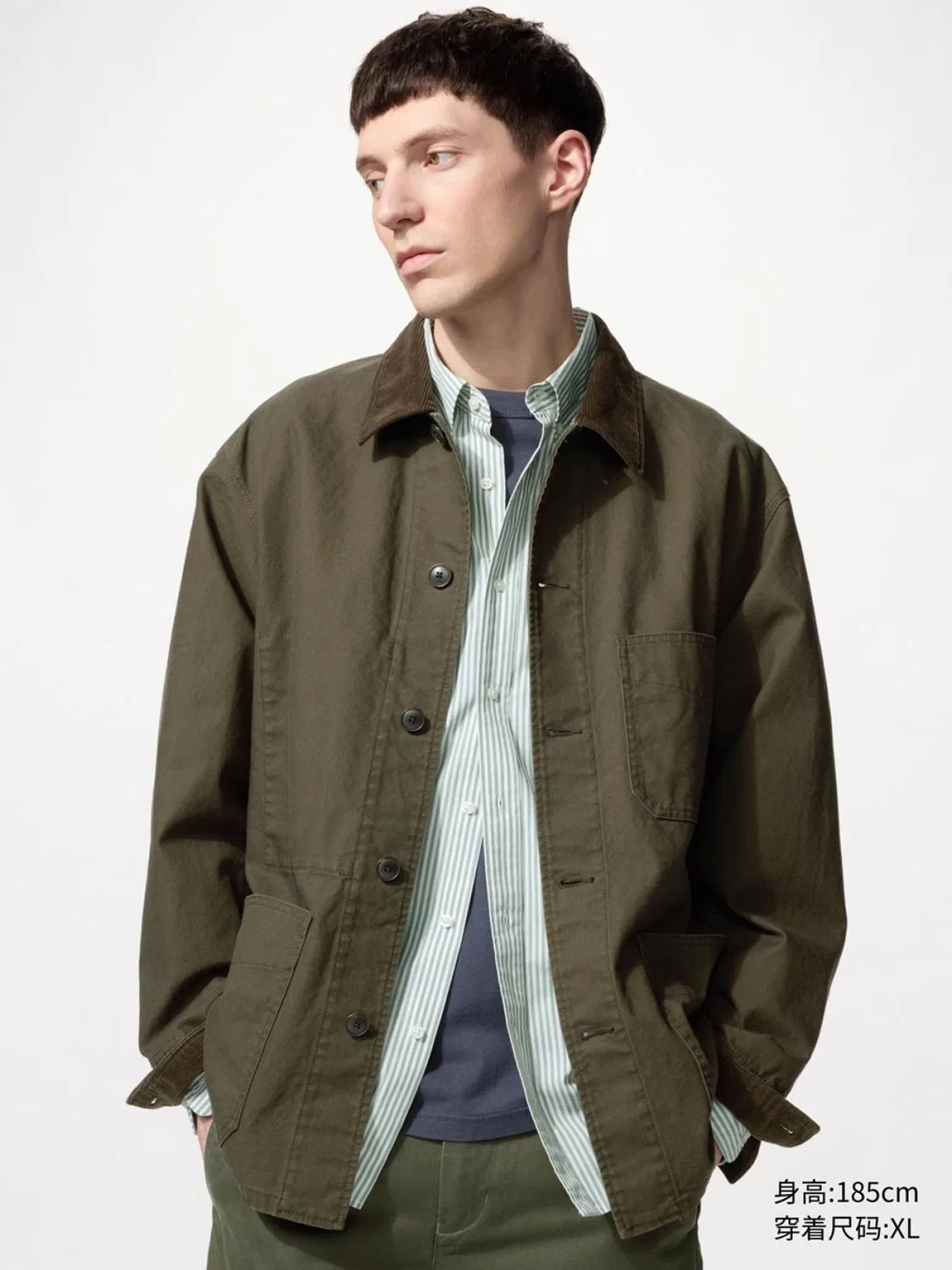 Куртка демисезонная Uniqlo, оливковый