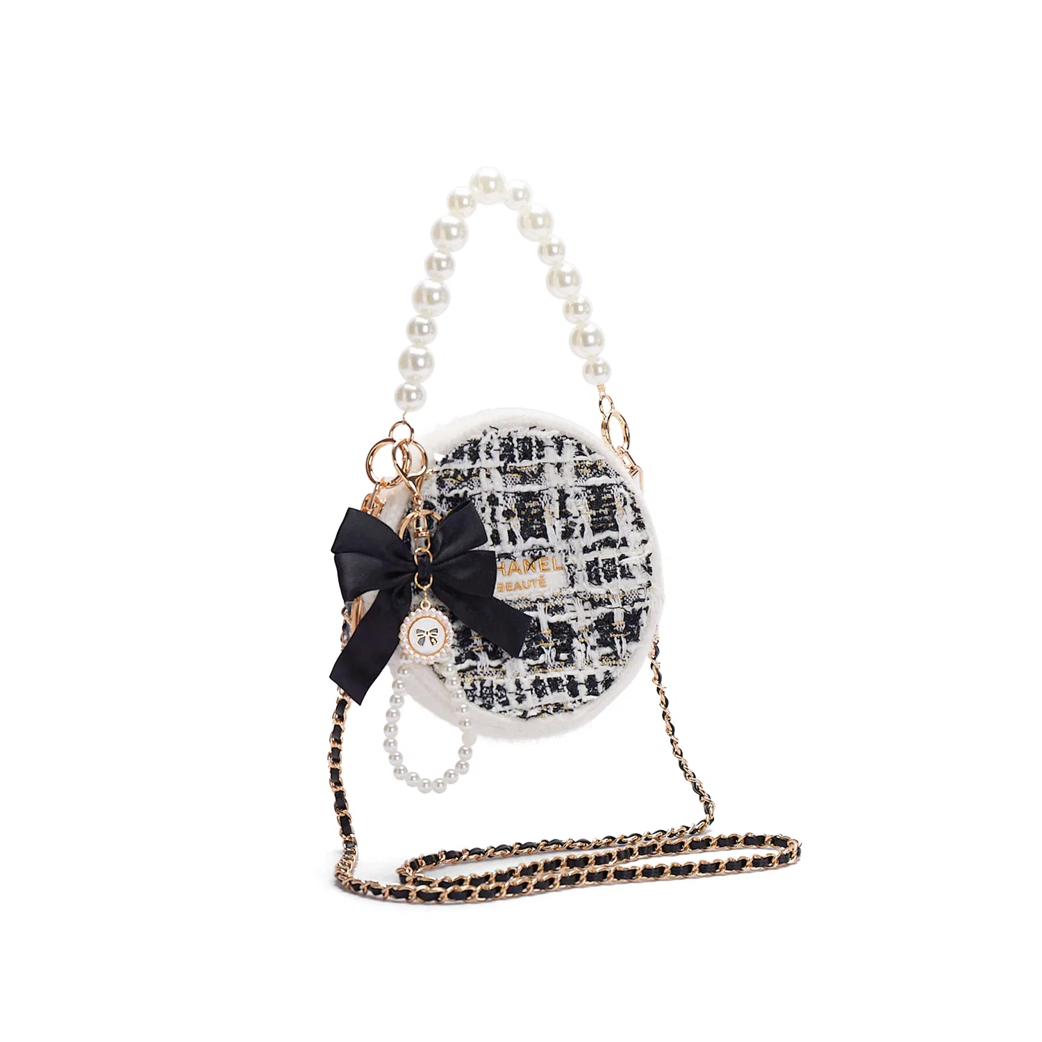Женский косметический несессер с принтом Black Gold Princess, CHANEL, Черный — фото 2