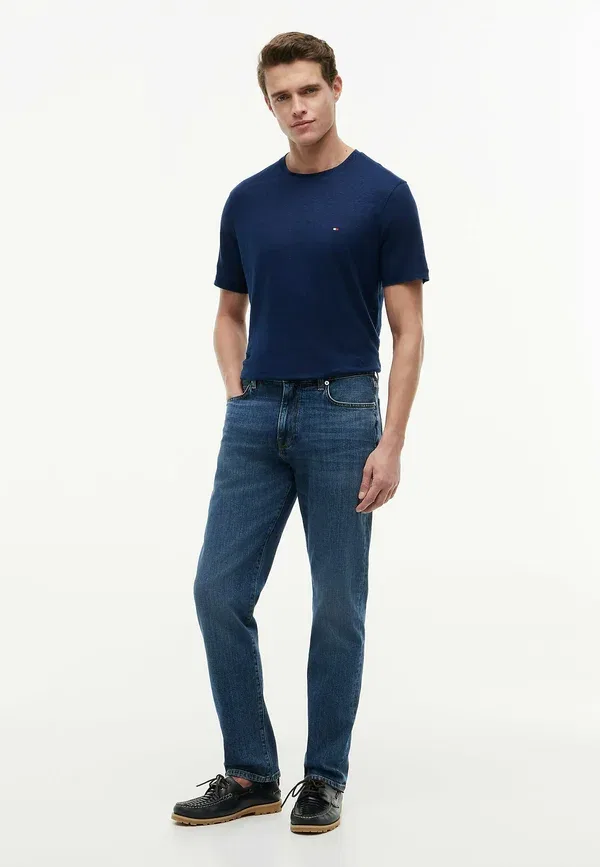 Футболка из льна Basic t-shirt Tommy Hilfiger Carbon темно-синий — фото 2