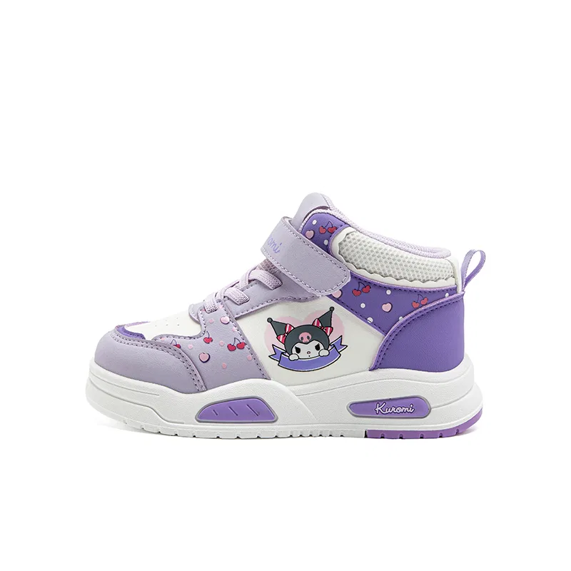 Детские кроссовки для скейтбординга с принтом Kuromi Sanrio, Purple/White-Kuromi
