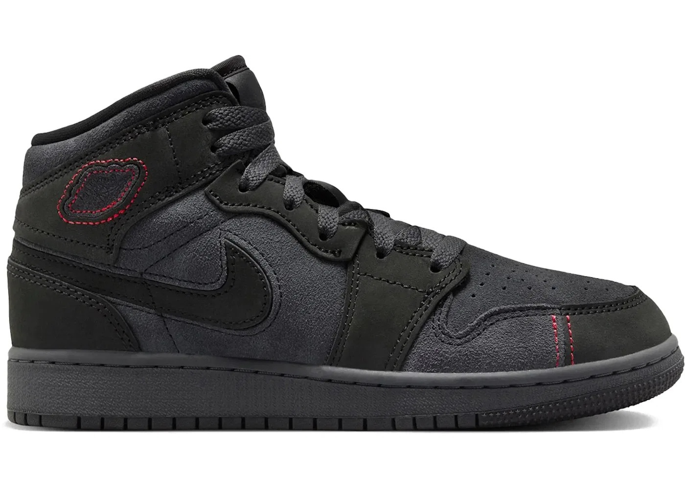 Детские кроссовки Lifestyle Jordan 1 Mid SE Craft Jordan, Dark Smoke Grey/Varsity Red/Black