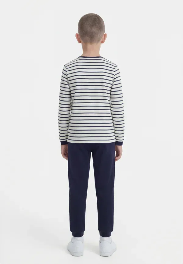 Детская пижама хлопковая Unisex set Petit Bateau marshmallow, smoking — фото 2